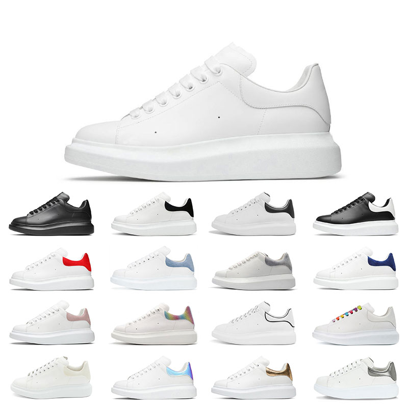 

men women casual shoes designer mens oversized sneakers Mc queens platform Triple White Suede Black Leather outdoor womens trainers