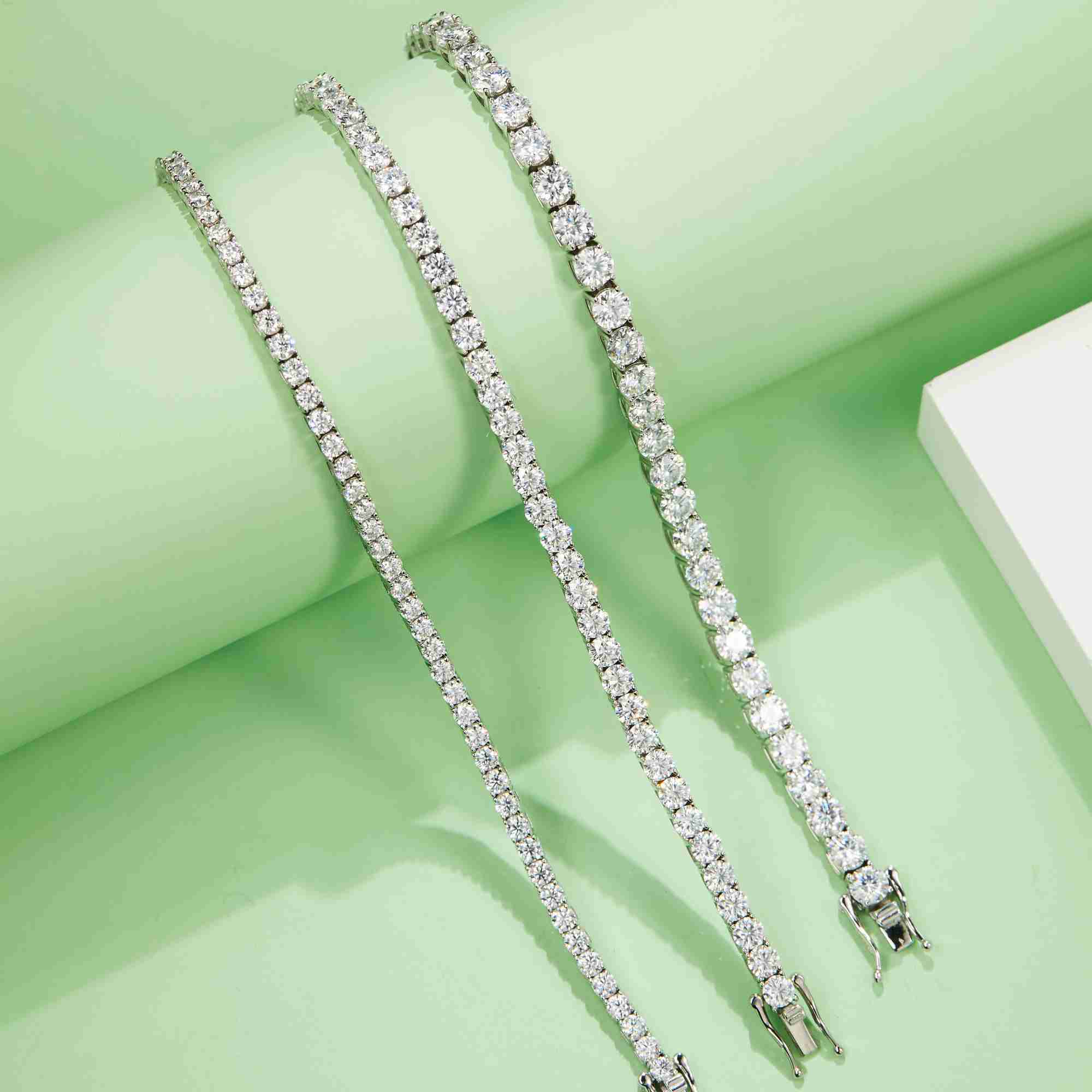 

Qianjian Cheap Wholesale Moissanite Diamond Pendant Tennis Chain Necklace