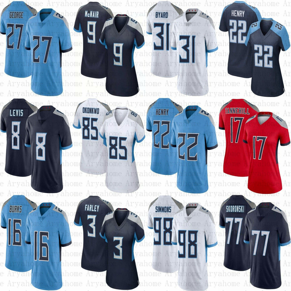 

Will Levis Derrick Henry Custom Football Jersey Treylon Burks Jeffery Simmons Titans Peter Skoronski Chigoziem Okonkwo Steve McNair Kevin Byard Eddie George Board, Mens