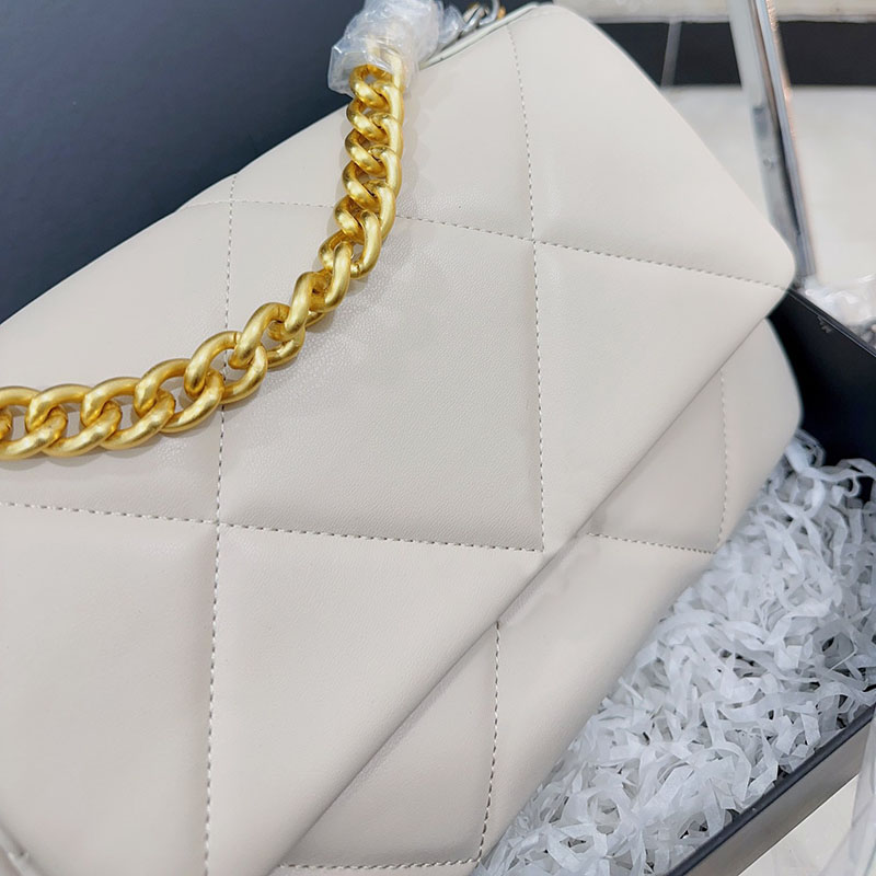 

19bag Top Luxury Designer Flap Bags Mirror Quality Women Shoulder Handbag Bag Luxuries Designers Diamond Lattice Cross Body Bag With Box Size 25 cm, Red