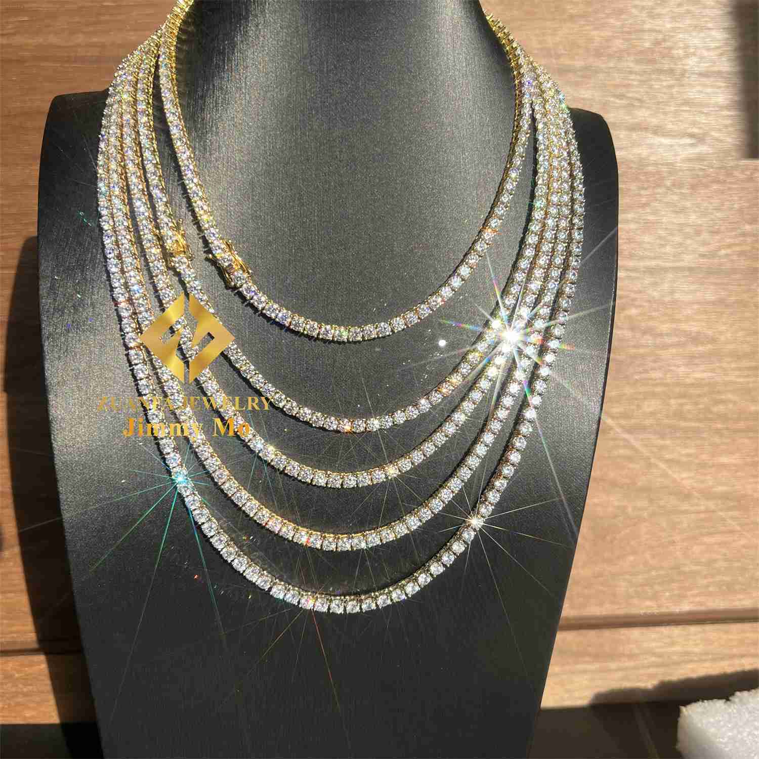 

Gra Certificates Pass Diamond Tester Iced Out Tennis Chain d Vvs1 2mm 3mm 4mm 5mm 6.5mm 925 Silver Tennis Chain