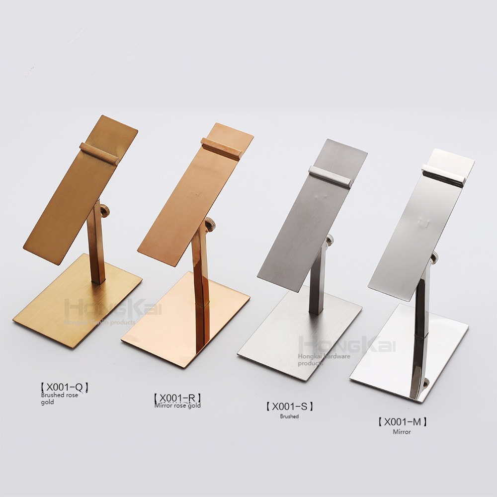 

Metal Polished Gold Shoe Display Stand Riser shoe Bracket Metal Shoe Holder rack