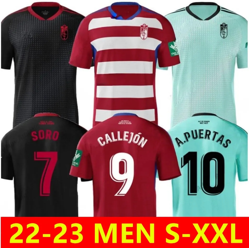 

camiseta 2023 Granada CF Soccer jerseys CALLEJON A.PUERTAS SORO UZUNI 22 23 Granada Football shirts, 22 23 home