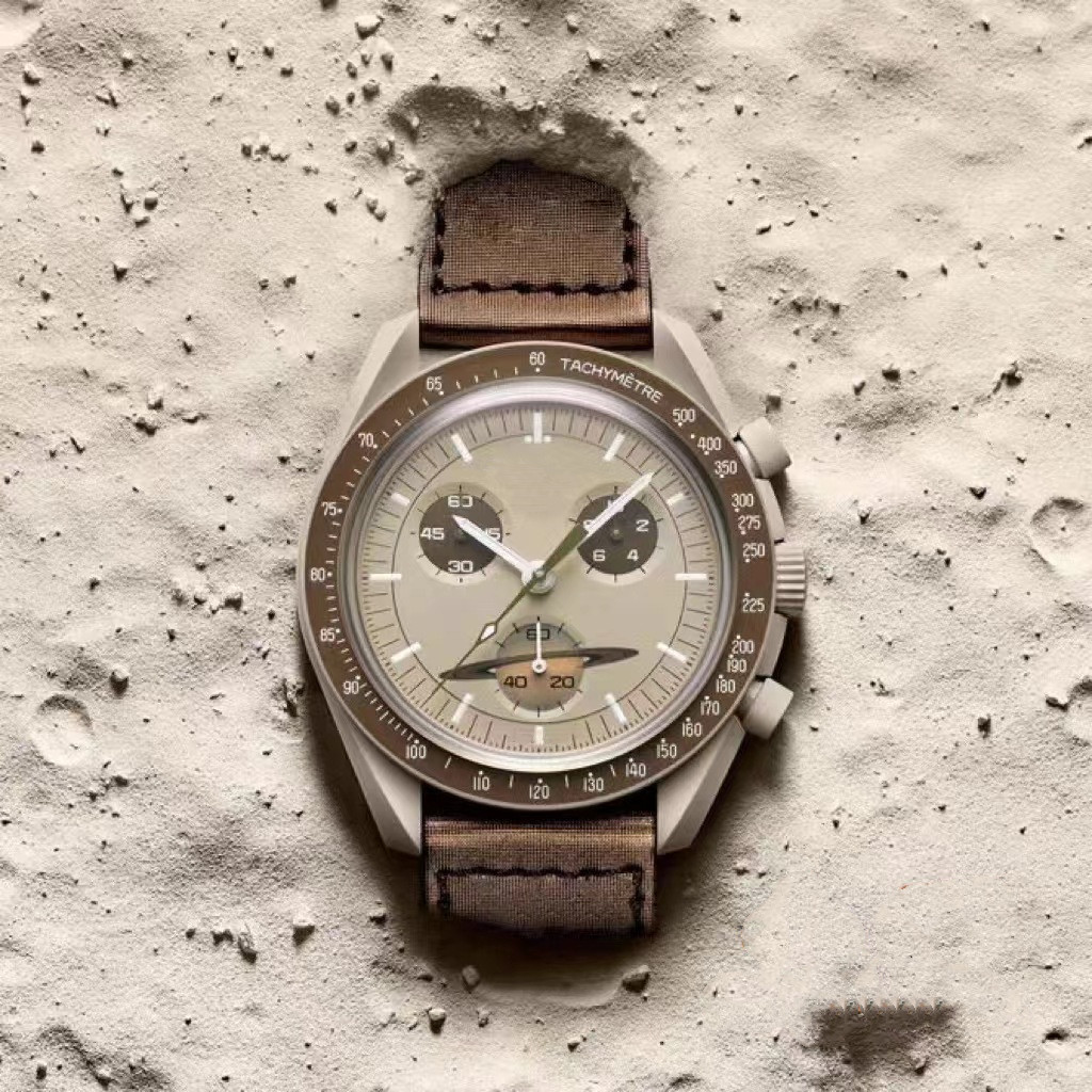 

2022 NEW 6 pins s mark Functional Speedmaster Planet Quartz Watch High Quality Ceramic Swatch Venus Mercury, Uranus