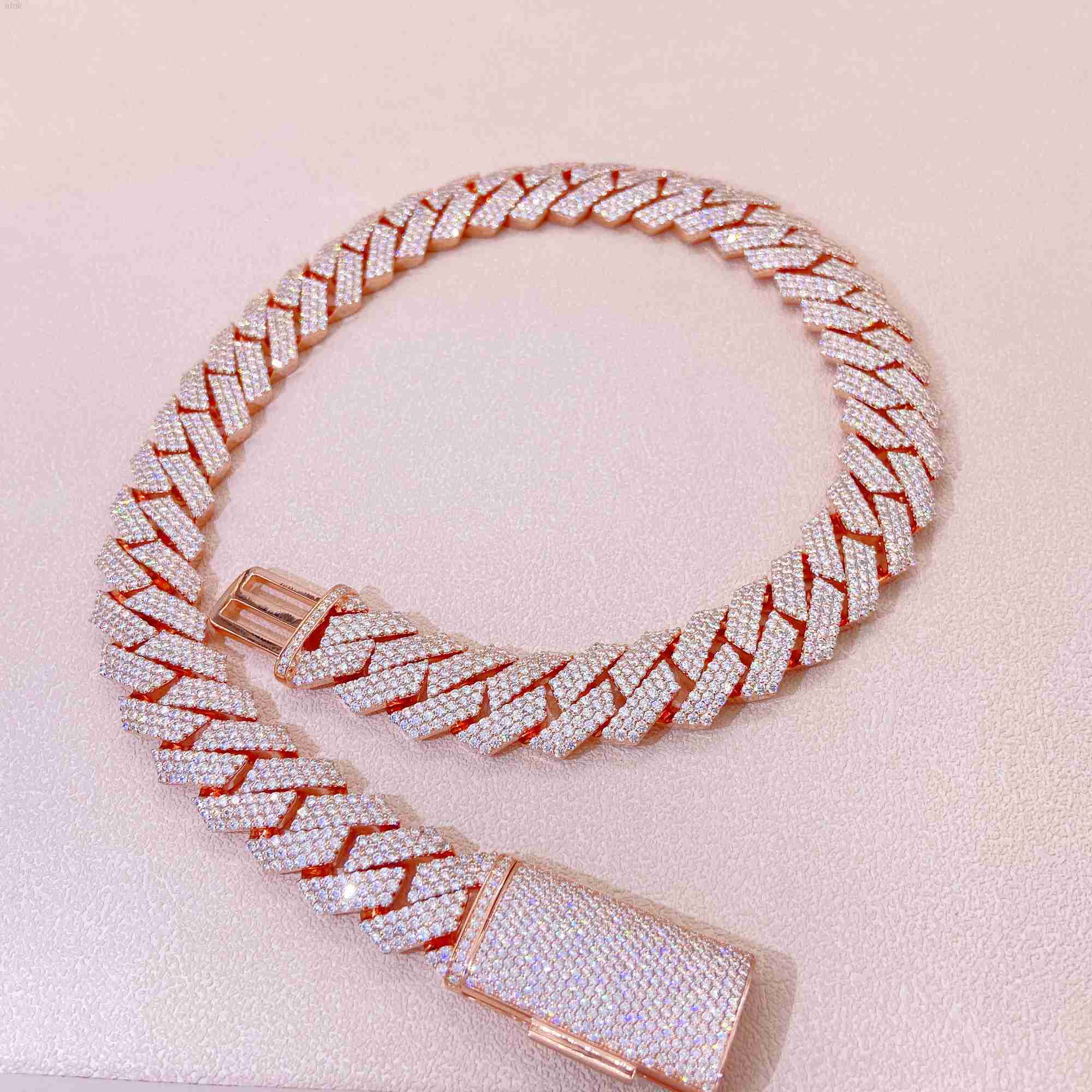 

Iced Out Jewelry Vvs Moissanite Trendy Necklace 2023 Chain Necklace 925 Sterling Silver Necklace