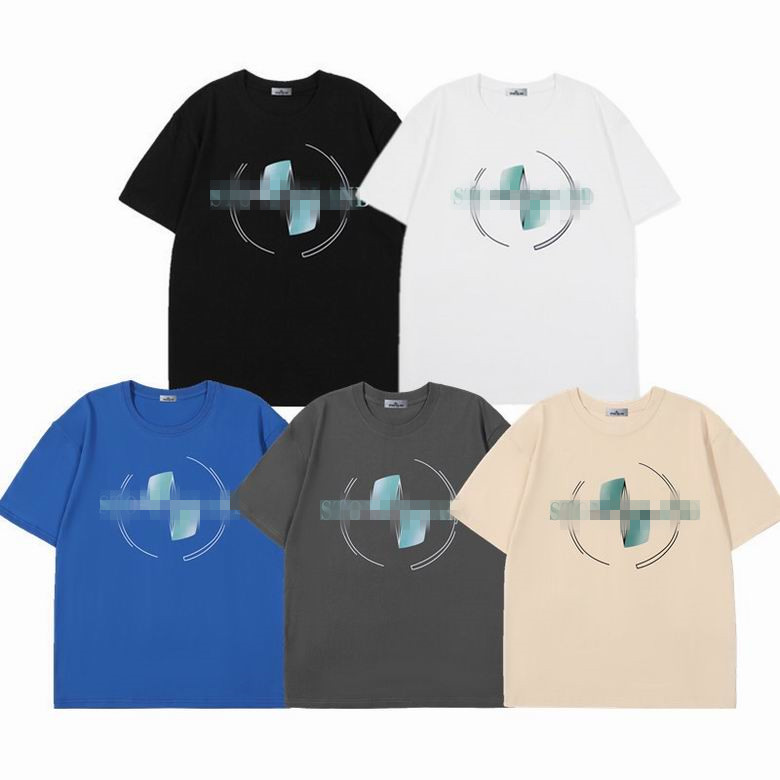 

2023 New Mens t Shirts Stone High Quality Brand Islandes Crew Neck Chromes Short Sleeves Tops Tees letter Cross Print Casual T-shirts, Not sold separately