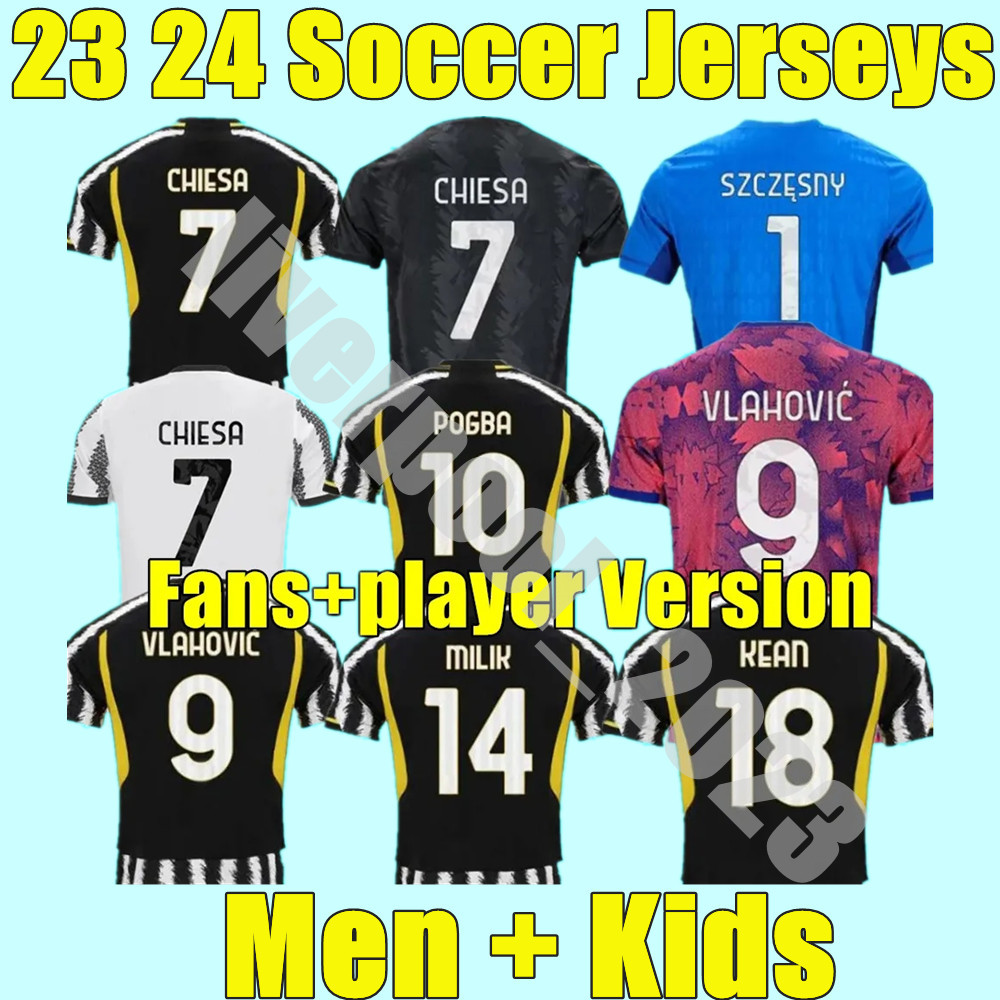 

23 24 Juventuss Soccer Jerseys DI MARIA POGBA jersey BONUCCI VLAHOVIC McKENNIE 2023 2024 Football Shirt PELLEGRINI Men Kids CHIESA ARTHUR maillot fans player top, 14