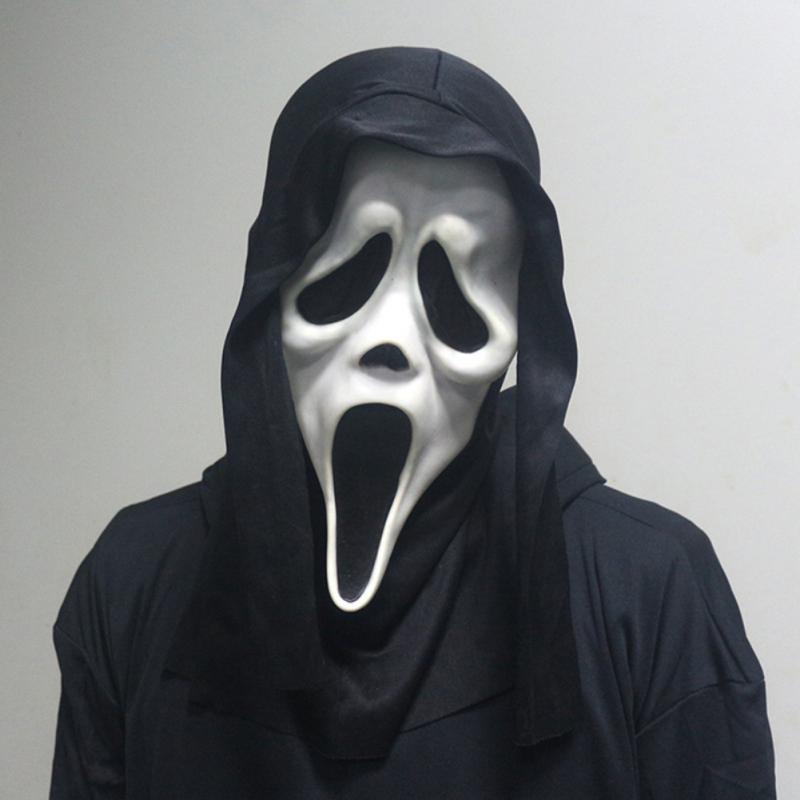 

White Scream Horror Mask Party Makeup Dance Club Cosplay The Whole Ghostface Screaming Ghost Mask Halloween Costume Props