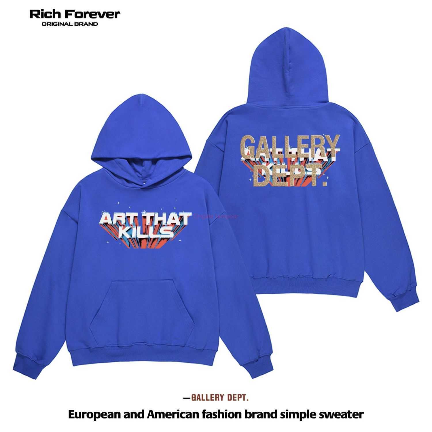 

Designer Clothing Galleries Hoodie Men's Sweatshirts American Fashion Sweater Galleryes Depts Hoodie Rainbow Letter Print Coat Loose Men's Women's Hooded Sweater, Shipping fee