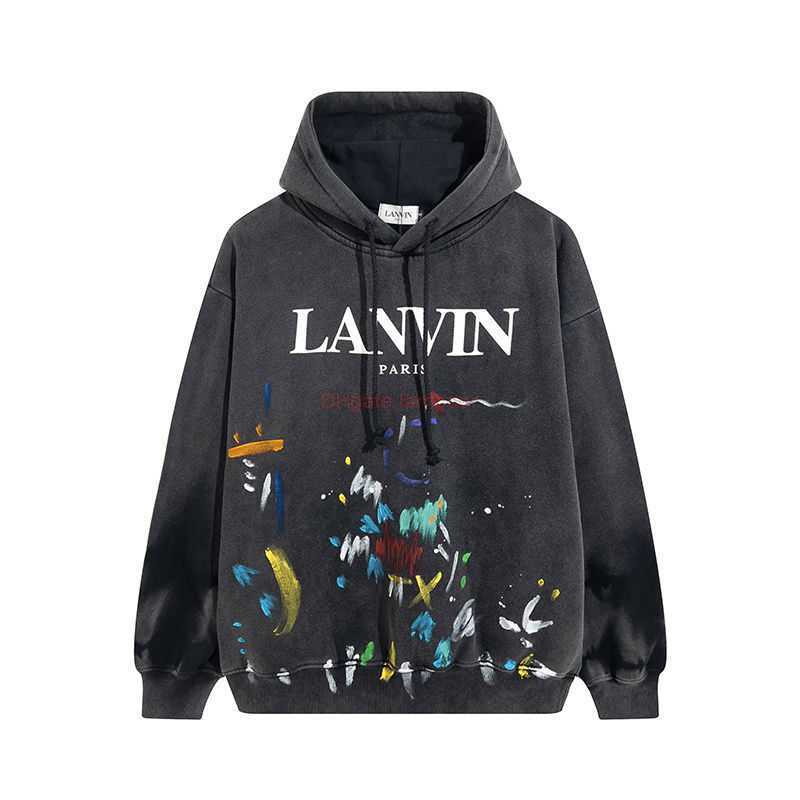 

Designer Clothing Galleries Hoodie Men' Sweatshirts Galleryes Depts Co Branded Lanvin Limited Speckle Graffiti Print High Street Men' Women' Hooded Sweater Coat, Shipping fee