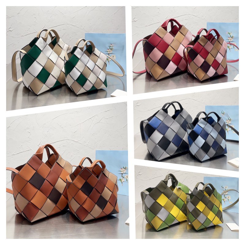 

Loe Woven Bag Premium Commuting Tote Simple Generous Vintage handbag Leather Classic Small Shopping Bags 24CM-19CM, #3