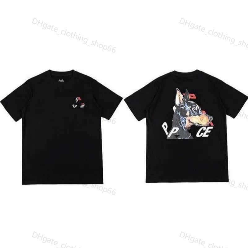23ss Designer Palais de la mode de luxe Manches courtes grand triangle P graffiti imprimé T-shirt à la mode Hommes et femmes couple T-shirt ample