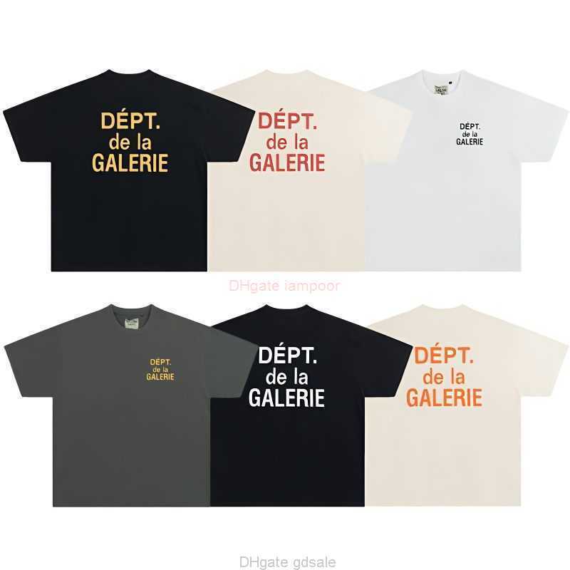 

Designer Fashion Clothing Tees Tshirt Galleryes Depts Classic French Letter Slogan Round Neck Short Sleeve Tshirt Mens Womens Pure Cotton Tee Casual Streetwear Top, 990 meter apricot printed orange