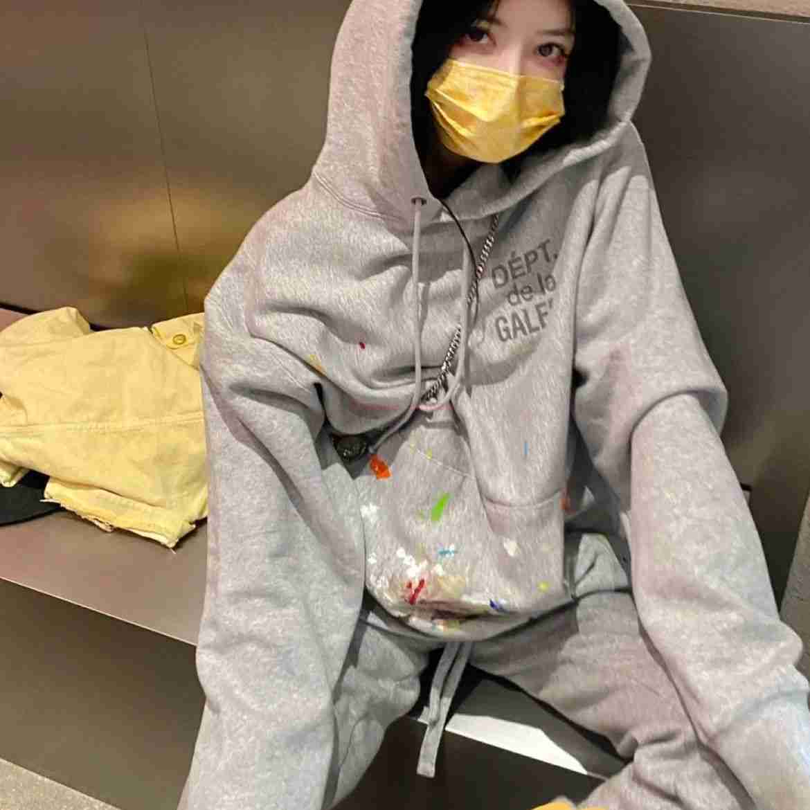 

Designer Clothing Galleries Hoodie Mens Sweatshirts Correct Galleryes Depts Graffiti Speckle Print Couple Hoodie Pure Cotton High Street Sweater Hoodie Rock Hip h, Shipping fee