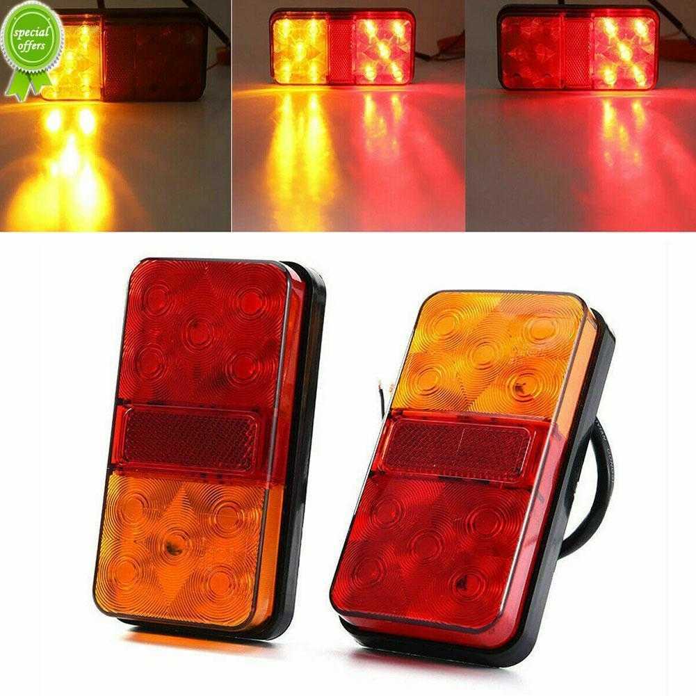 

New 2x Led Waterproof Tail Lights Kit Rv Camper Trailer Truck Rear Turn Signal Lamp Number Plate Light Rear Reverse 12v