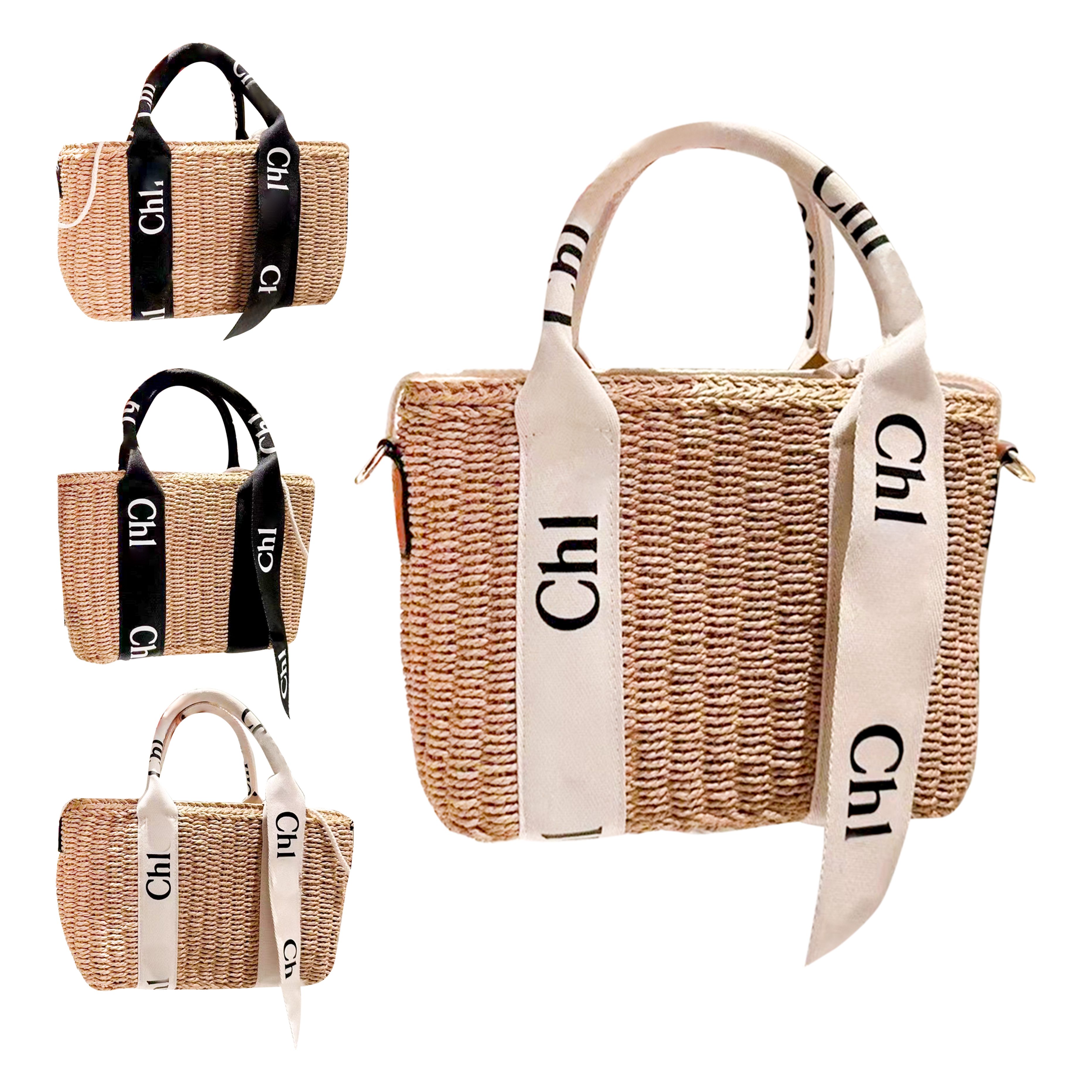 

Luxury Designer Raffias Straw weave woody Beach Bag womens travel Totes shopping Shoulder bag mens Cross Body cool Canvas lady Briefcases handbags hand Clutch bags, Black