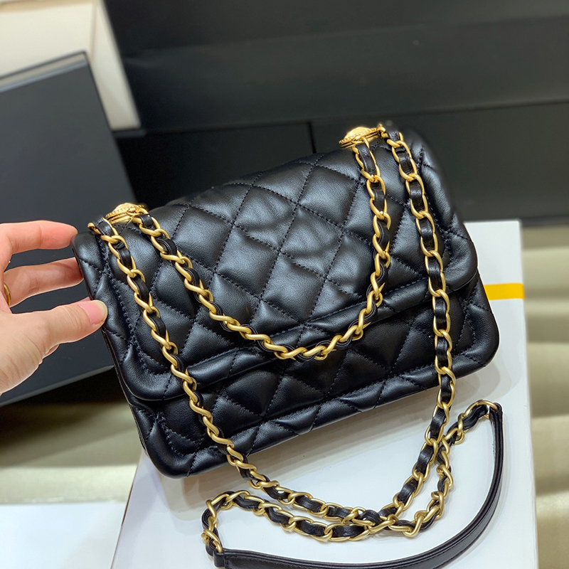 

Designer Chain Bag Luxury Shoulder HandBag 22CM Genuine Leather Crossbody Bag High Imitation Messenger Bag With Box ZC386