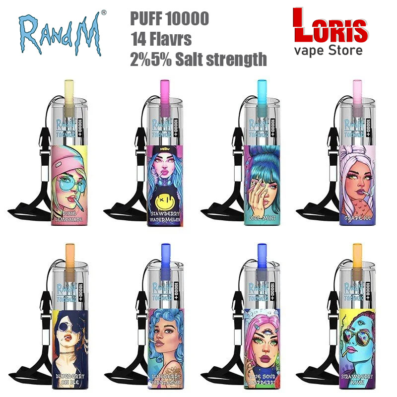 

Authentic RandM Tornado 10000 Plus E Cigarette R and M 10K Puffs Rechargeable Disposable Vape 20ml Pods Carts Mesh Coil Vapes Pen PUFF 10000 PLUS