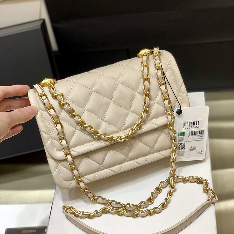 

Designer Flap Bag Luxury Shoulder HandBag 12.5CM Genuine Leather Crossbody Bag High Imitation Chain Bag With Box ZC387