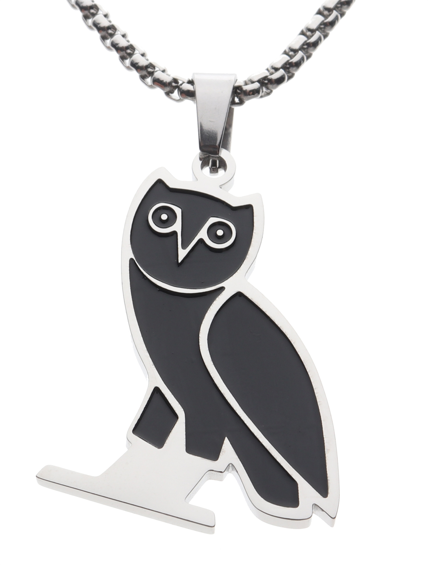 

INS Weekend Drake Owl Pendant Necklace for Men and Women Hip Hop Personality Couple Charm Jewelry
