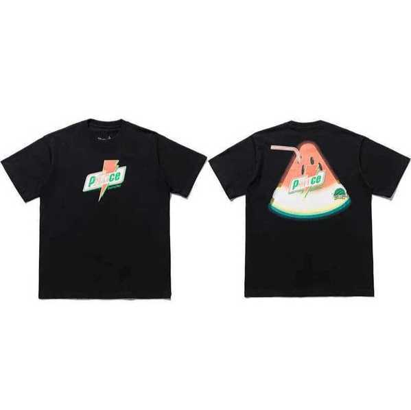 23ss Designer Palais de la mode de luxe Manches courtes grand triangle P graffiti imprimé T-shirt à la mode Hommes et femmes couple T-shirt ample
