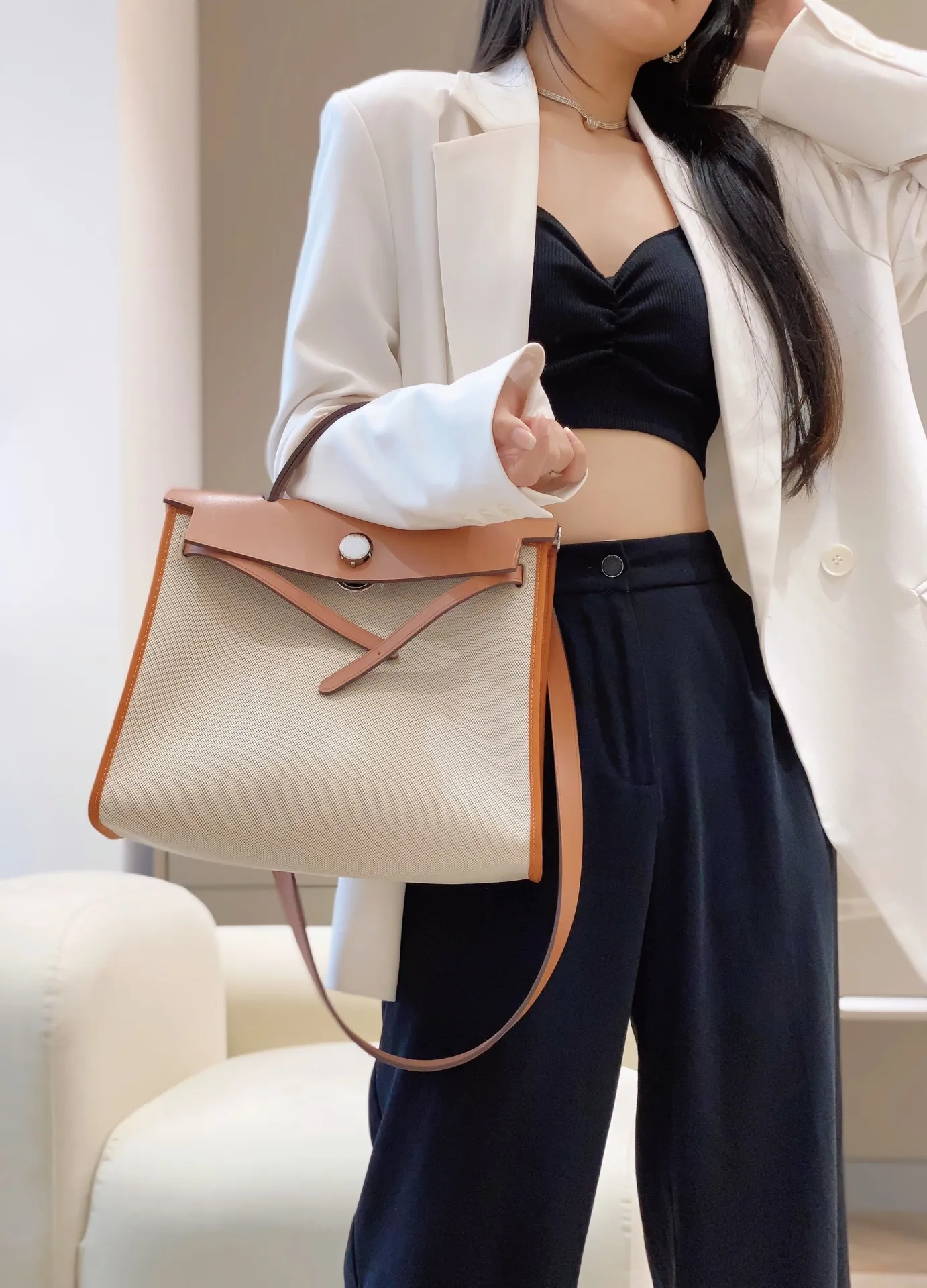 

Fashion Birkin her tote bag 10A top designer Latch Cross body bag canvas Internal and external suture Handbag lady cowhide shoulder bag Large capacity purse HOT 2023, #4