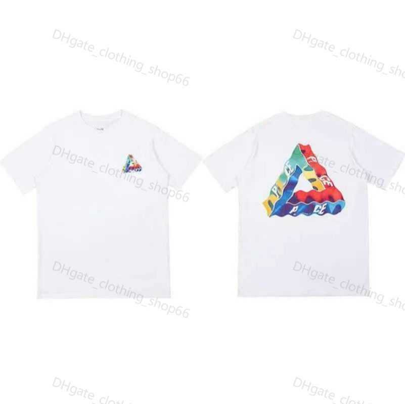 23ss Designer Luxury fashion palace Short Sleeves big P triangle graffiti print trendy T Shirt Mens And Womens couple Loose t shirt Summer Hip Hop H