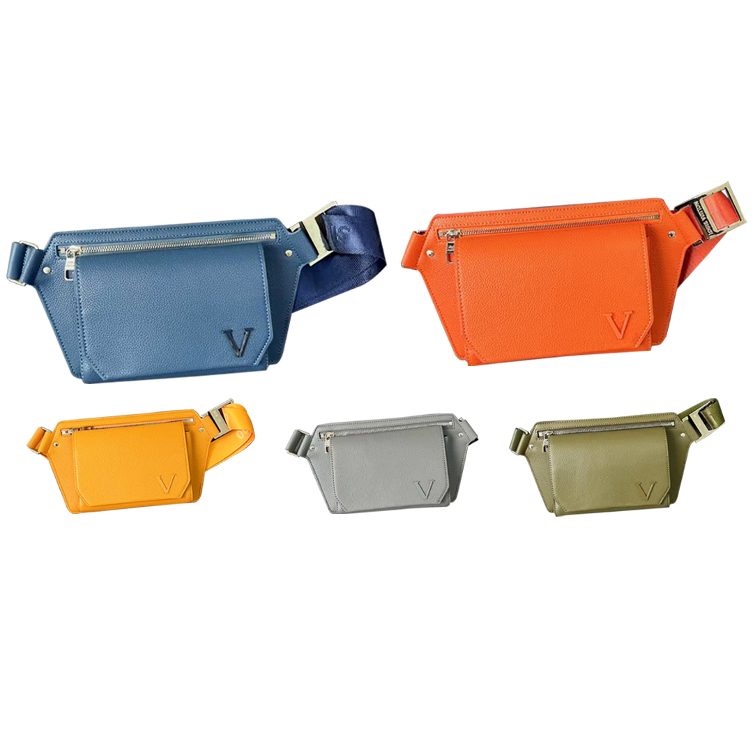 

M57081 takeoff sling chest belt bum bag Luxury Designer woman handbag fanny pack bumbag Cross Body Waistpacks bags pochette leather Womens Men zipper side Waist Bags, Black