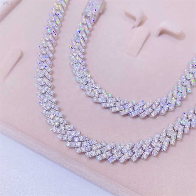 

Usa Top Selling Cuban Links 10mm Silver Gold Chain Vvs Moissanite Cuban Link Iced Out Cuban Link Necklace