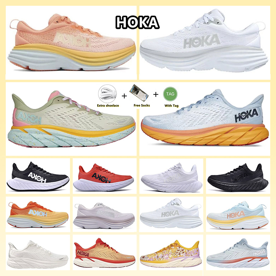 

Hoka Bondi 8 Running Shoes Hokas ONE ONE Clifton 8 Black White Shock Absorbing Road Carbon x2 Men WomenOutdoor Shoes Lightweight Climbing Runner Trainers Sneakers, Item#1