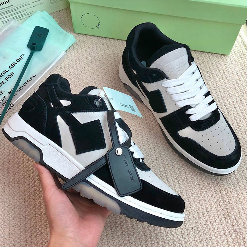 

New season Italian designer sports shoes letter GREY white sneakers fashion Mens Women Simple classic casual shoe with tonal arrows at sides and leather button, Double arrow