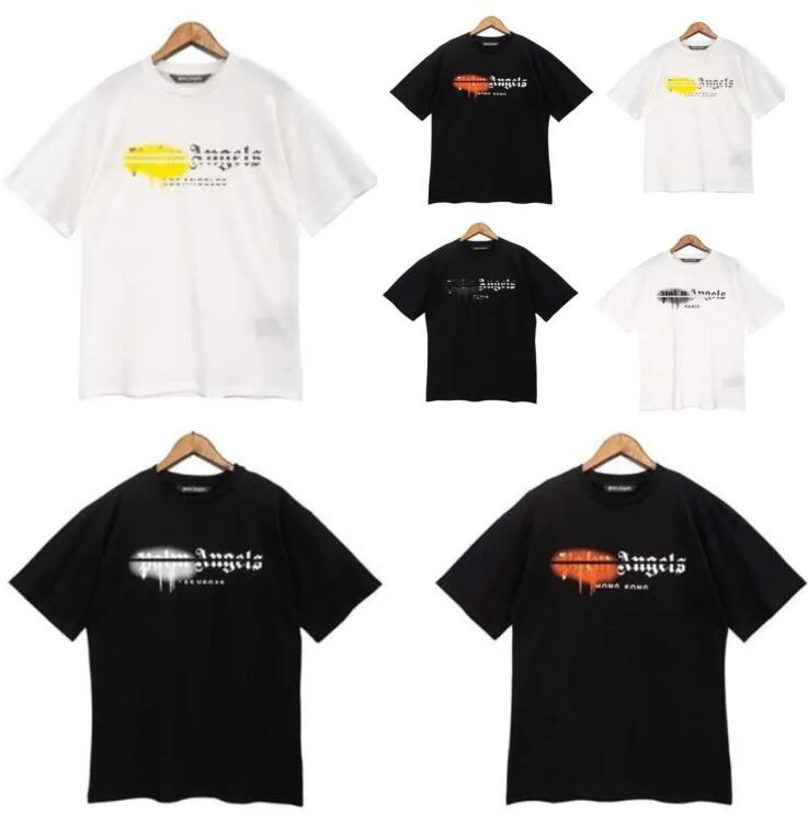 

Mens T-shirt Graffiti T-shirt Palms Palmangel City Designer Limited Inkjet Graffiti Letter Printing Men's Women's Sailboat Short-sleeved Casual Hip Hop Tshirts, W111