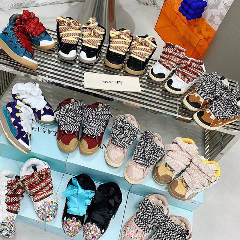 

Mesh Shoe Boot Men Women Extraordinary Sneaker Embossed Leather Curb Sneakers Calfskin Rubber Nappa platform sole Designer lanvins shoes lanvin Logo