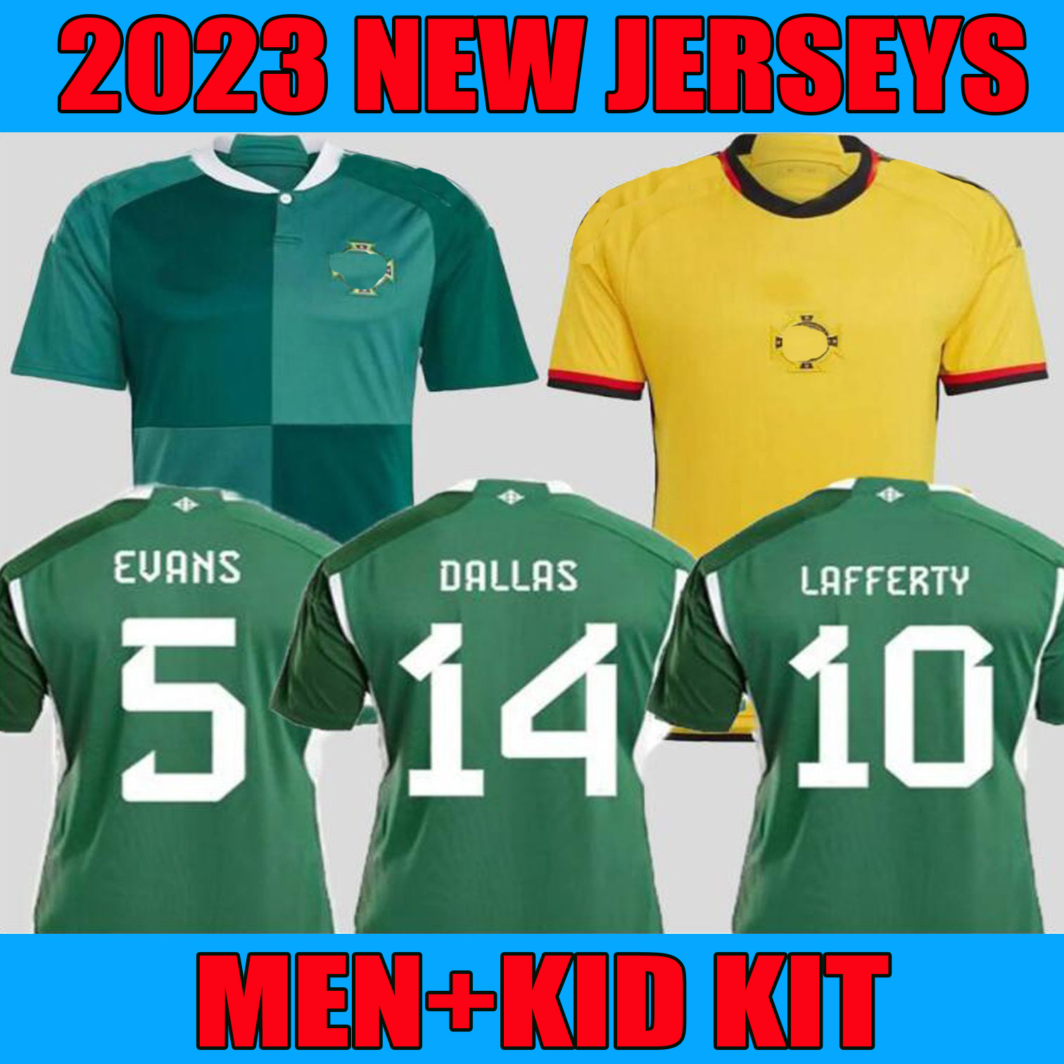 

2023 Northern Ireland MAGENNIS Thailand Soccer Jerseys 22 23 HOME BLUE EVANS LEWIS Saville MCNAIR Ballard MAN KIDS kits WOMEN football shirt