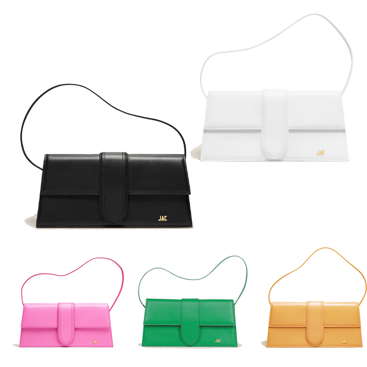 

Women's man Luxury Le Bambino designer bag jacquem Genuine Leather shoulder messenger Bags clutch Crossbody pochette tote mini flap black handbag summer fashion Bag, Yellow