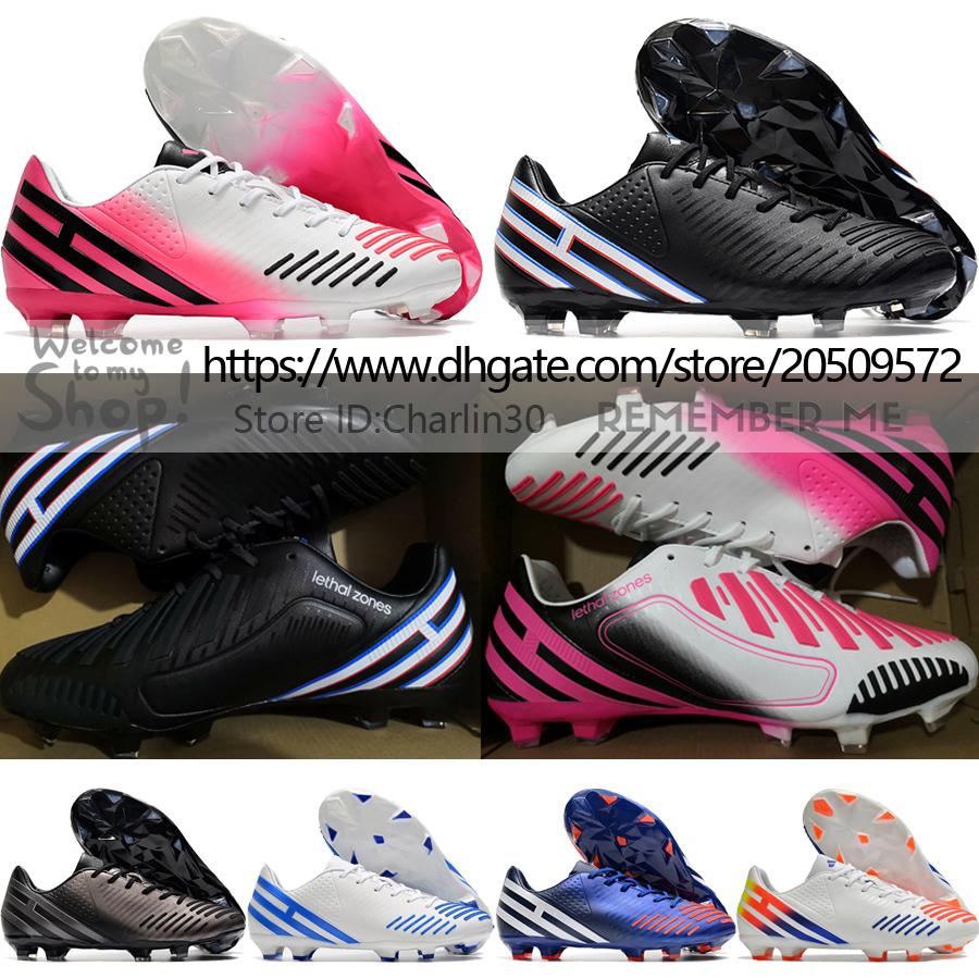

Send With Bag Quality Football Boots Predator LZ I FG Retro Soccer Cleats For Mens Outdoor Firm Ground Soft Leather Comfortable Training Lithe Football Shoes US 6.5-11.5