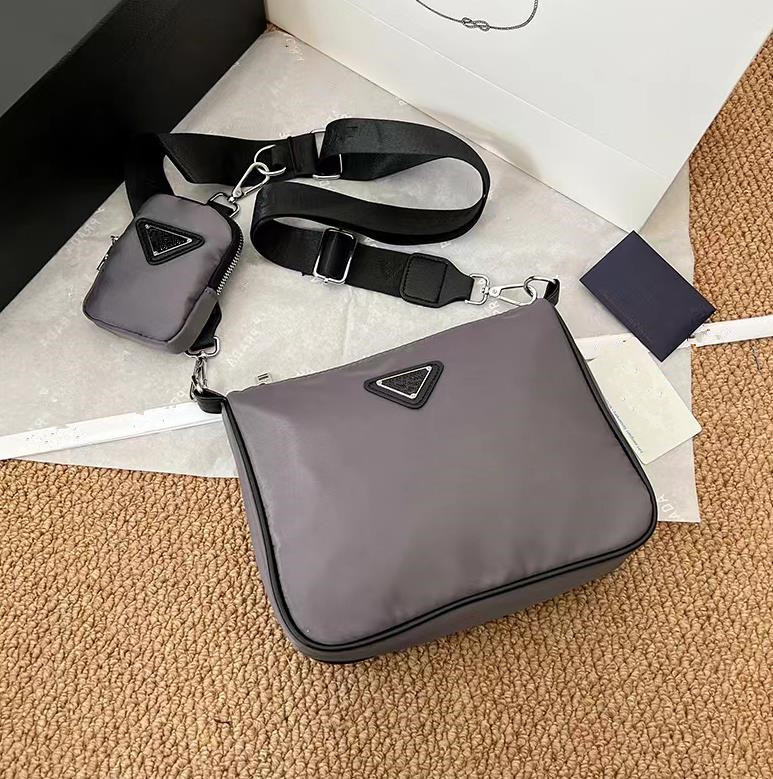 

Designer- Womens 2pcs Fashion Nylon Waist Bag Men Casual Belt Bags Zipper Chest Fanny Pack Women Black Bumbag Leather Crossbody Sport Fannypacks, No bag