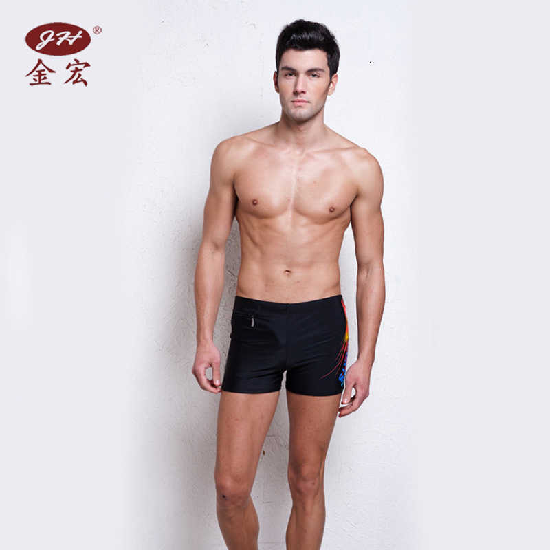 Men&#039;s Clothing Swimming Trunks Flat Angle Plus Size Fashion Hot Spring Loose Quick Drying Trend Seaside-image-865795772