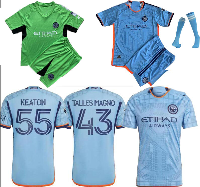 

23 24 New York City FC soccer jerseys blue NYCFC THIAGO MORALEZ Talles Magno Keaton fans player version LAMPARD MIX DAVID football shirts mls