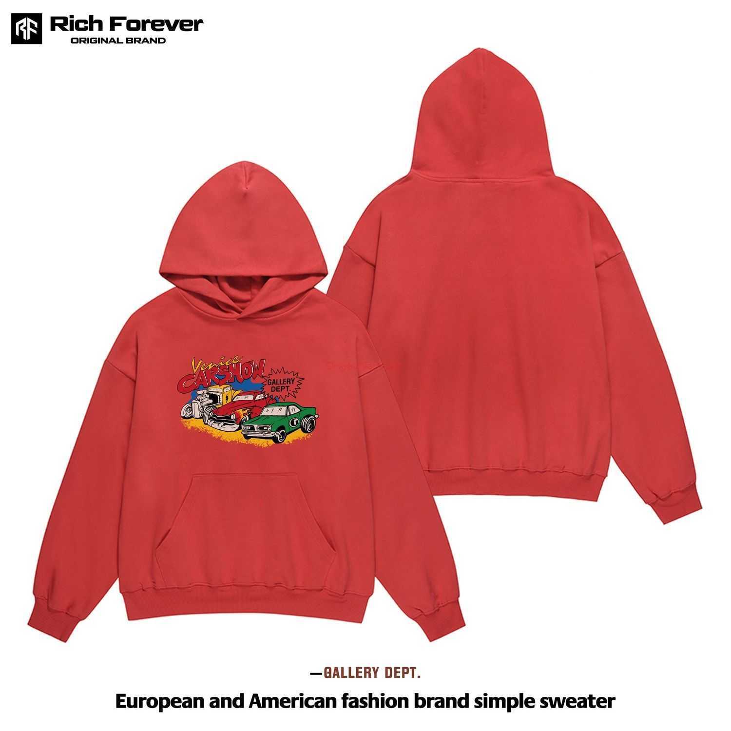 

Designer Clothing Galleries Hoodie Men's Sweatshirts American Fashion Brand Sweater Galleryes Depts Car Print Loose High Street Hoodie Men's Women's Pullover Coat, Shipping fee