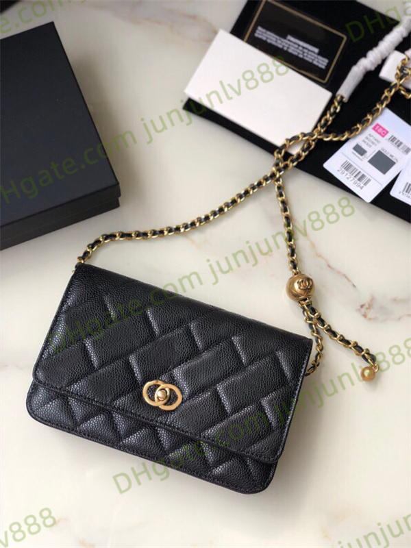 

High fashion luxury shoulder bag clutch bags fashion excellent designer Gold Chain cross body hasp purse women's handbag Plain Thread Totes, 2 - khaki