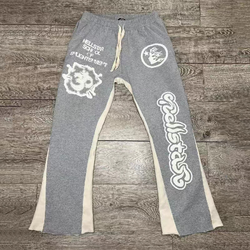 

Men's Pants Hellstar Sweatpants 2023 High Quality Letter Foam Print HELLSTAR Wool Hoop Cloth Men Women Couple Real Po 230515