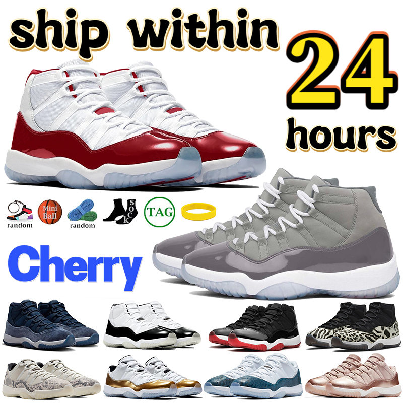 

Designer Jumpman 11 11s Basketball Shoes men sneakers Cherry Midnight navy velvet Cool Grey women shoe DMP Bred Animal Instinct 25th Anniversary women trainers, 01 cherry