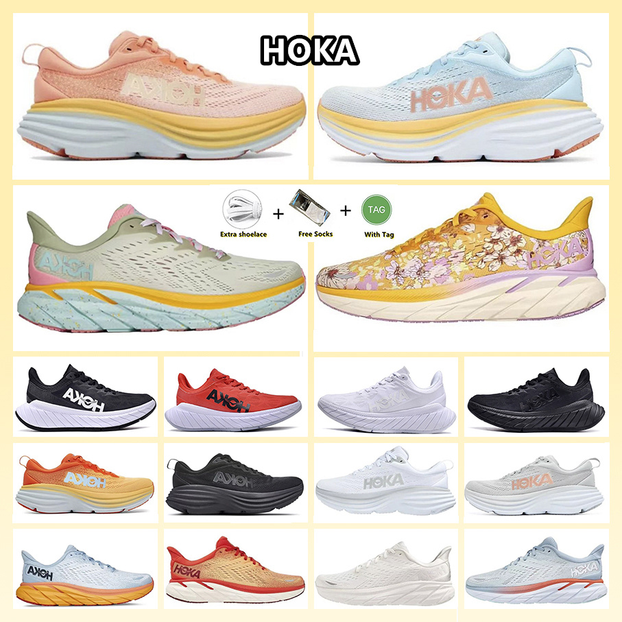

Hoka Bondi 8 Running Shoes Hokas ONE ONE Clifton 8 Black White Shock Absorbing Road Carbon x2 Men Women Outdoor Shoes Lightweight Climbing Runner Trainers Sneakers, Item#14