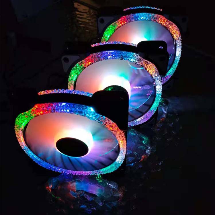 

wholesale computer chassis fan inlaid with diamonds fan support for shenguang synchronous