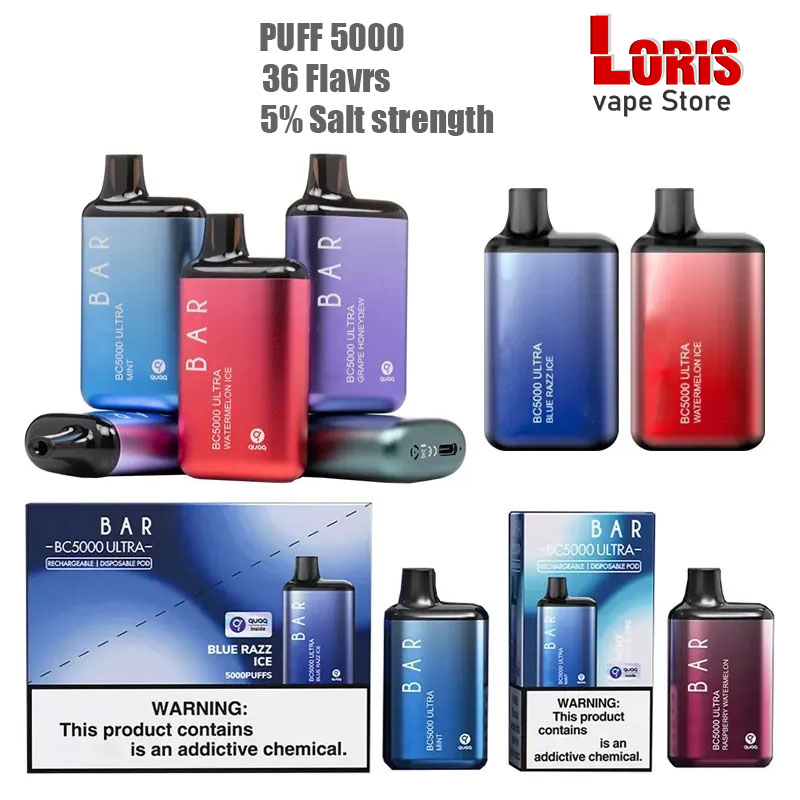 

Original Elf Ultra 5000 Puffs Disposable Vape Pen Elf Puff 5000 E Cigarette With Rechargeable 5%650mAh Battery 13ml Vapes PUFFS 5000 BAR 15 Flavors