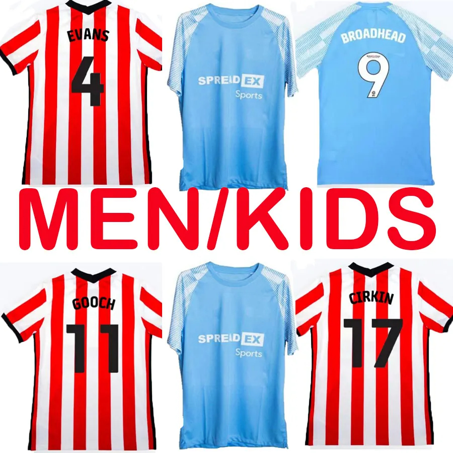

22 23 SUNDERLAND Soccer Jerseys STEWART SIMMS ROBERTS AMAD CLARKE DAJAKU EMBLETON EVANS Football Shirt PRITCHARD Mens Kids Kit, Purple