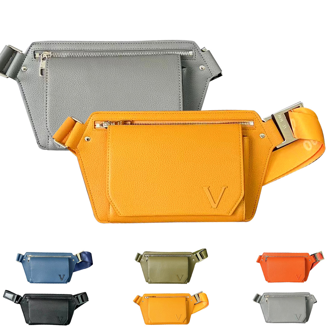 

men M57081 takeoff sling shoulder tote bag Women Large Waist chest bag Luxury fanny pack designer clutch bags Black handbag crossbody Genuine Leather messenger bags, Army green