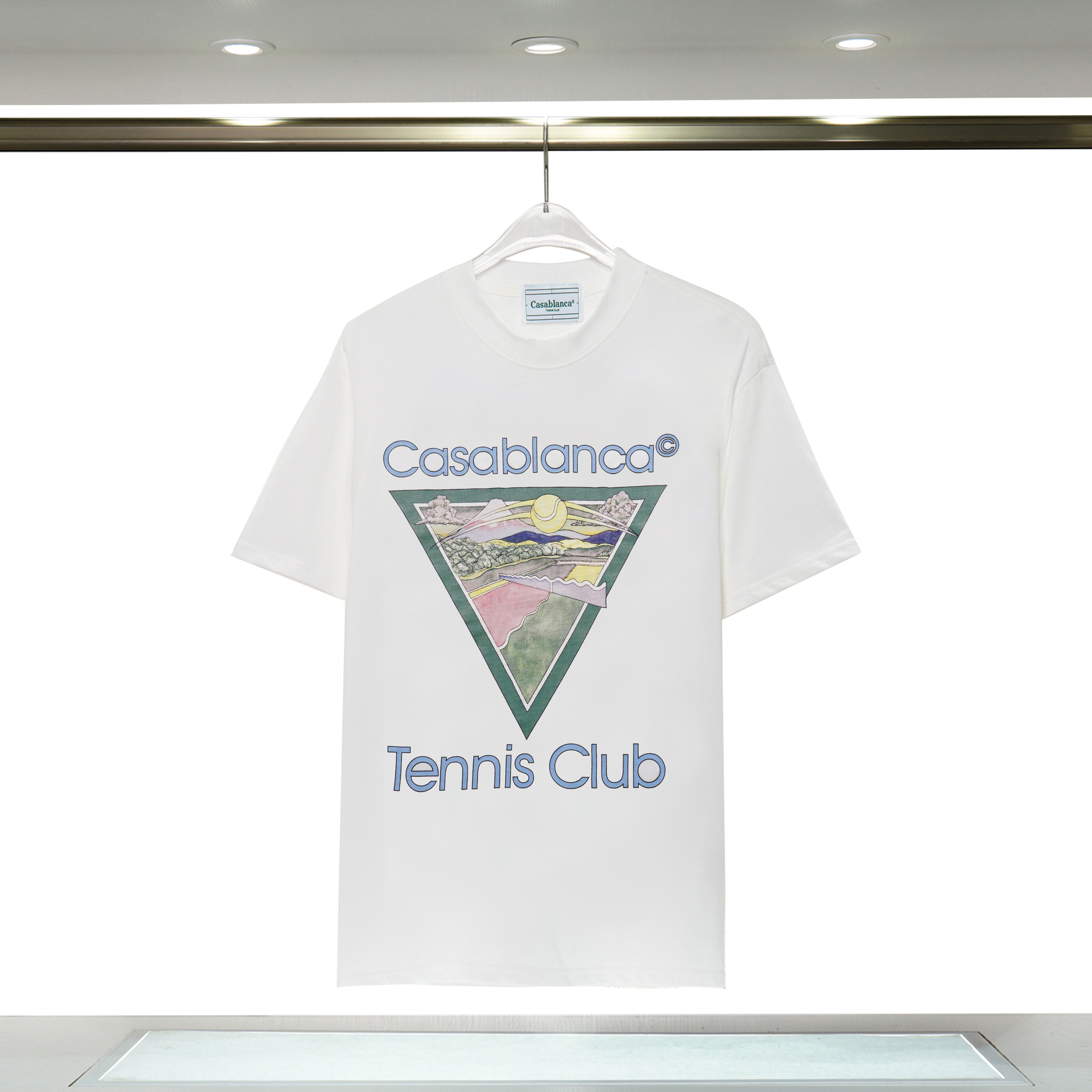 

Casa shirt Luxury Men T shirt Spring Summer New style Rainbow Mushroom Round Neck Short Seeves breathable cotton Designer t shirts 6E8AM, 32