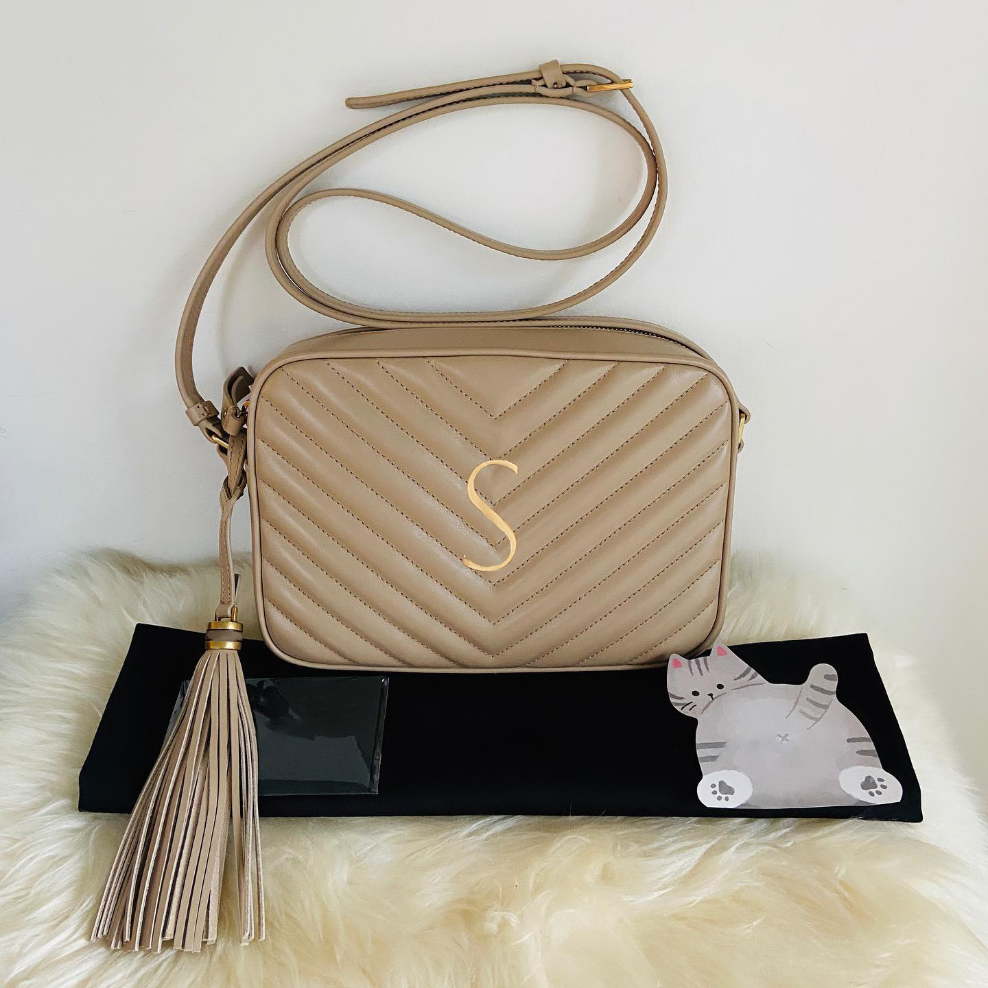 

7a quality Womens quilting LOU camera tassel bag yslity pochette handbag gym Leather designer clutch makeup bag Luxury Shoulder cleo mini crossbody square tote Bags, White